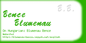 bence blumenau business card